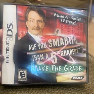 Nintendo ds are you smarter than a 5th grader  with case and book